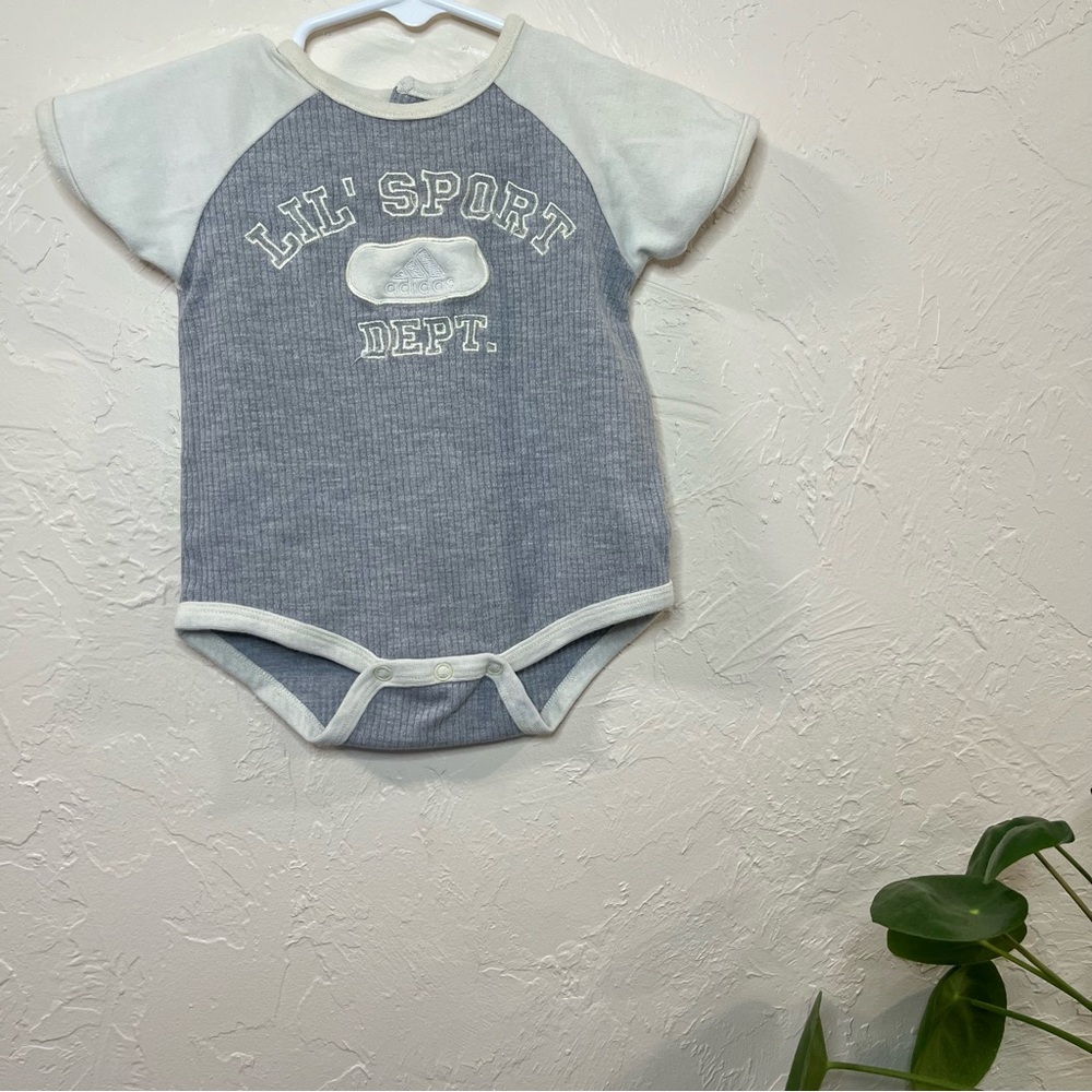 Adidas Blue and White Kids Bodysuit